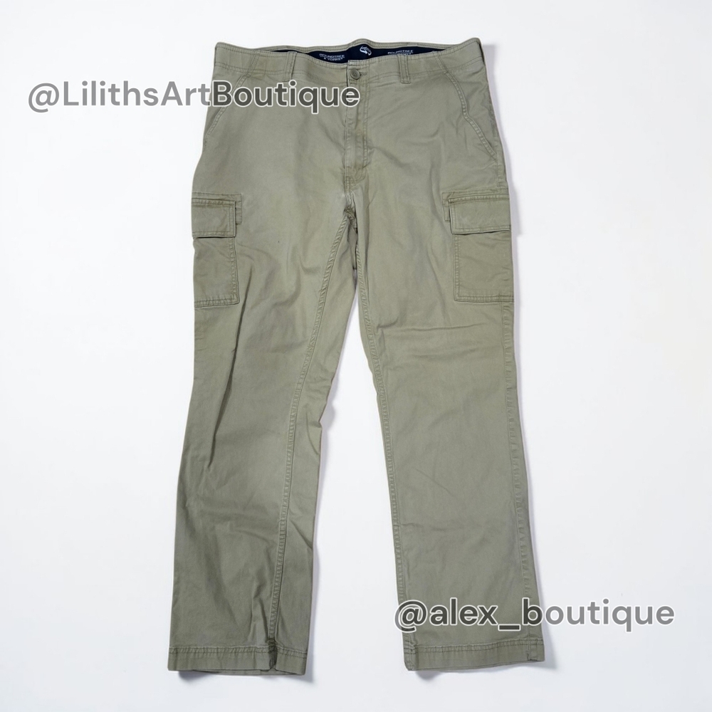 Roundtree & Yorke Mens Core Comfort Cotton Stretch Cargo Pants 38x32 (D033)